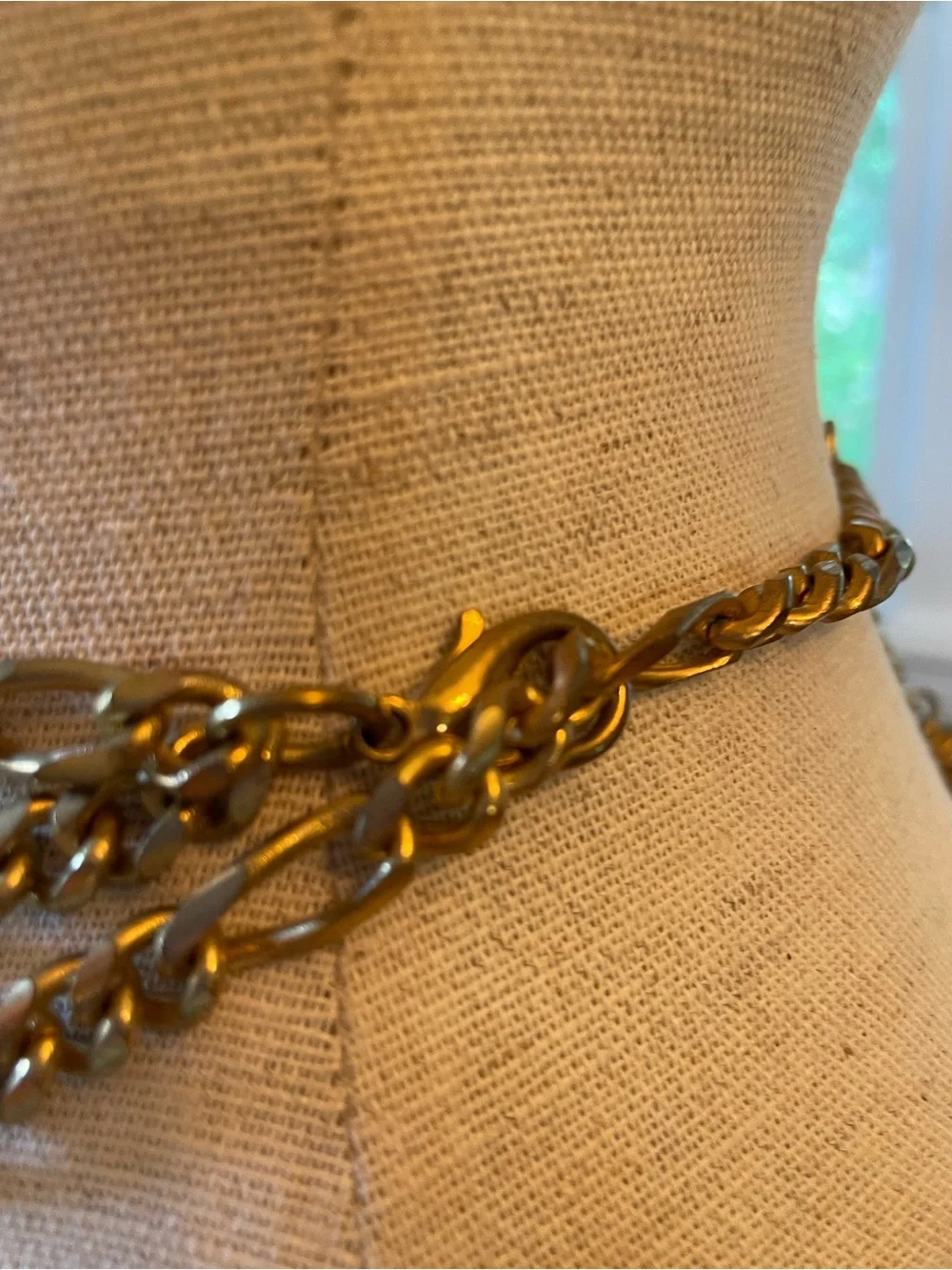 Vintage Gold Triple-Chain Waist Belt